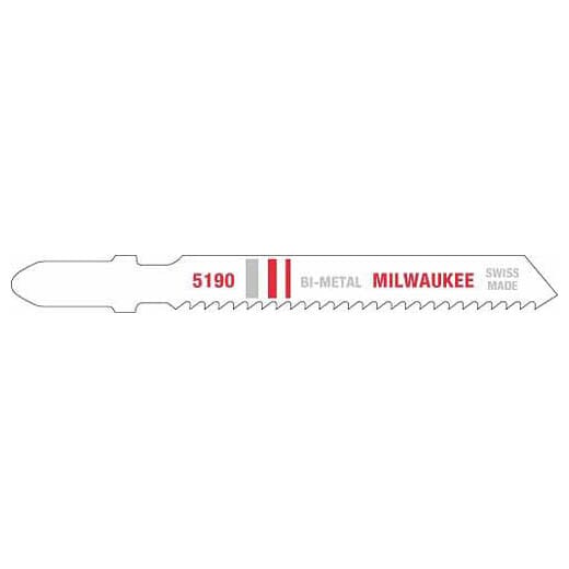 Milwaukee® 48-42-5190 Heavy Duty Jig Saw Blade, 3 in L x 9/32 in W, 14 TPI, Bi-Metal Cutting Edge, Bi-Metal Body